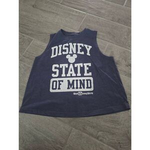 Women's Teens Walt Disney World Tank Top Muscle Crop‎ Blue Size XS